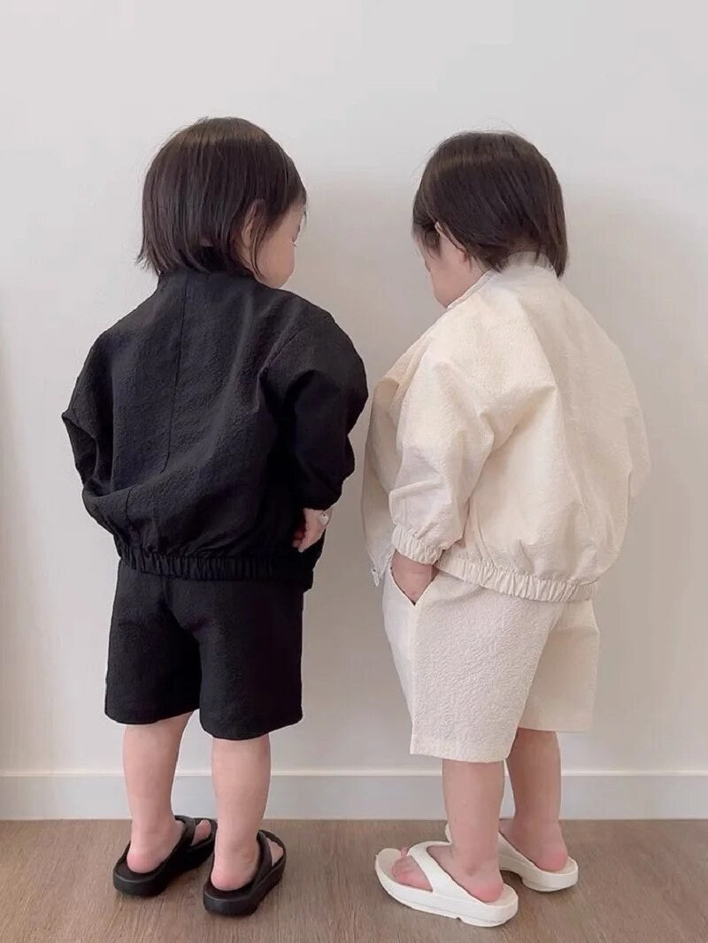 MiniAviator™ – Luchtige Bomber Set met Stijl – Trendy Kinderoutfit