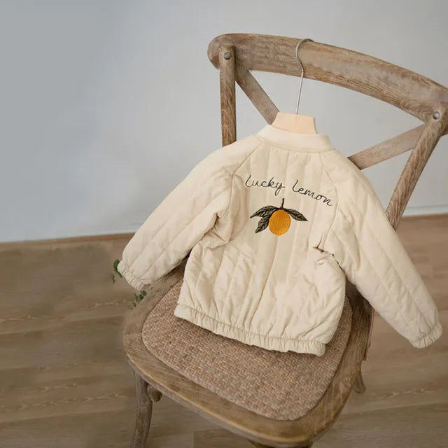 CozyCotton™ – Katoenen Winterjas met Borduursel – Warme Kinderjas