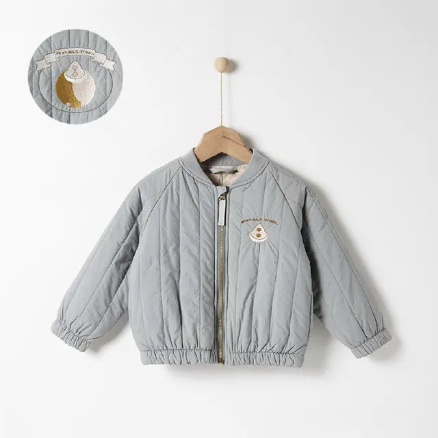 CozyCotton™ – Katoenen Winterjas met Borduursel – Warme Kinderjas