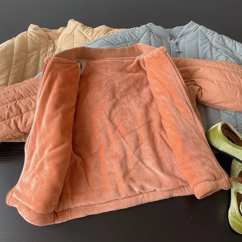 CozyCotton™ – Katoenen Winterjas met Borduursel – Warme Kinderjas