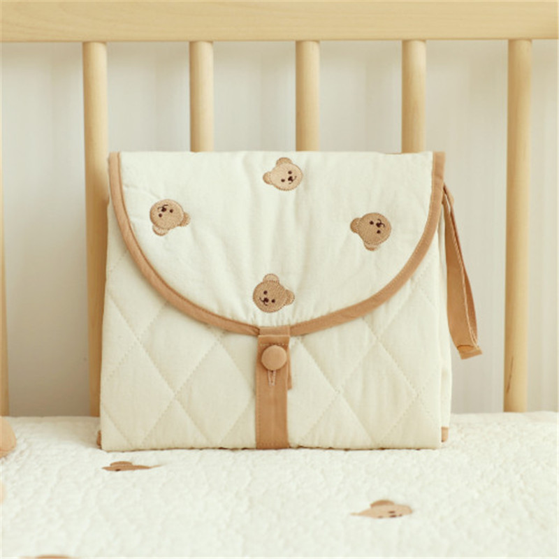 BearFold™ – Opvouwbare Baby Verschoonmat – Praktische Berenmotief Onderlegger