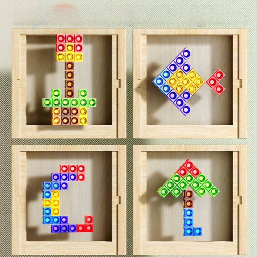 WoodLogic™ – Duurzaam Houten Puzzelbord – Educatief Familiebordspel