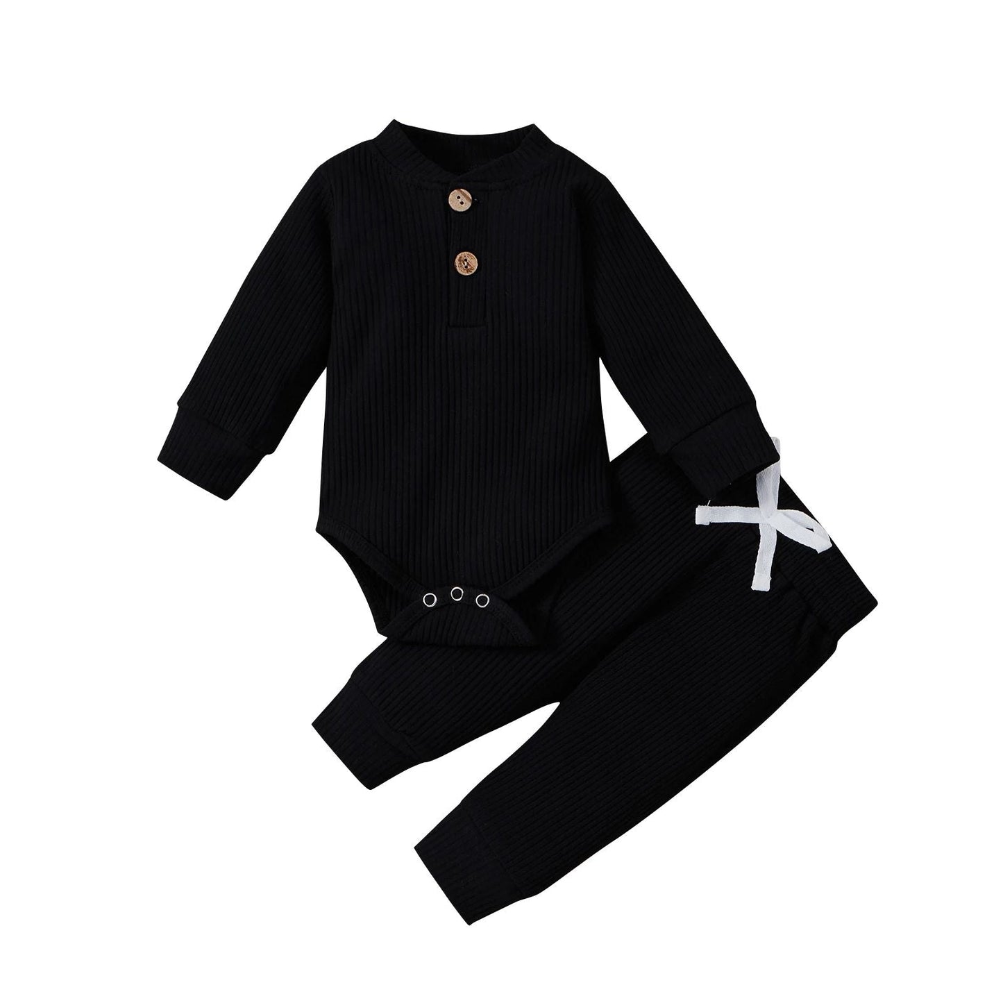 CuddleNest™ – Comfortabel Baby Kledingset – Warme Twee-Delige Outfit