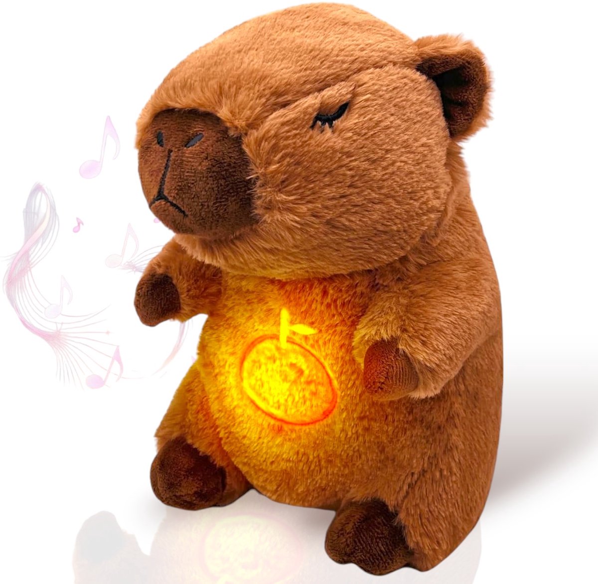 SereniCapy™ – Ademend Knuffeldier met Licht en Muziek – Kalmerende Capibara Knuffel