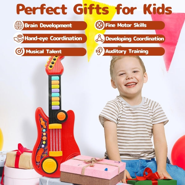 StrumStar™ – Interactieve Gitaar & Piano – Muzikaal Speelplezier voor Peuters