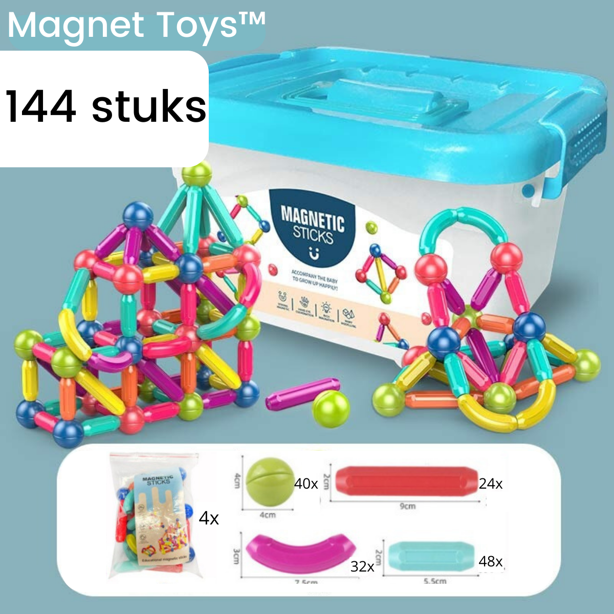 Magnet Sticks™ - Ontwikkel de creativiteit - Magnetische sticks