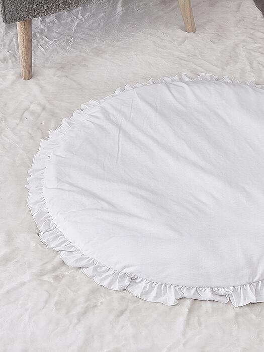 ZoetNest™ – Zachte Baby Speelmat met Ruffle Rand – Comfortabel & Stijlvol Vloerkleed