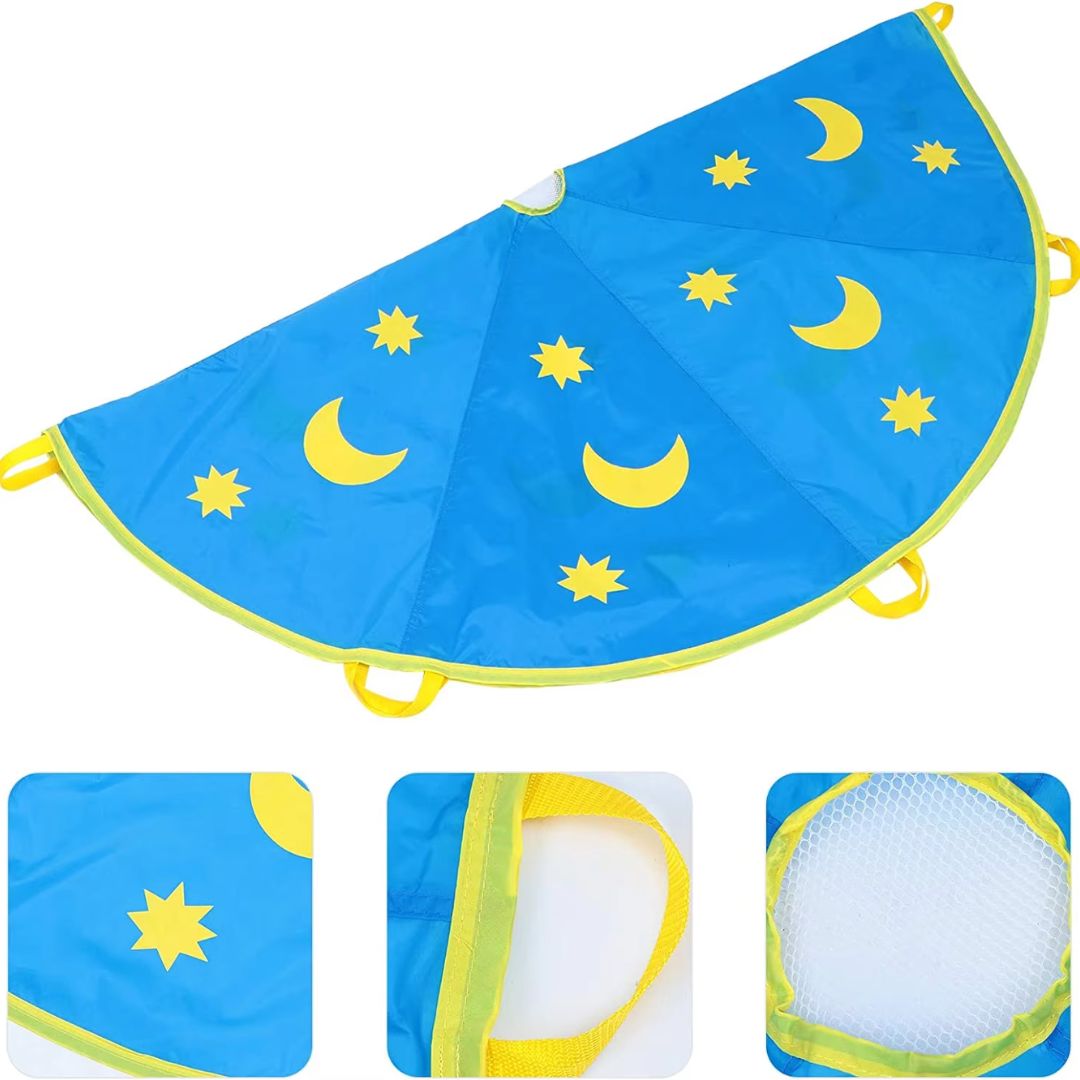 TeamWave™ – Rond Speel- en Bewegingsdoek – Kindvriendelijk Groepsspel Accessoire