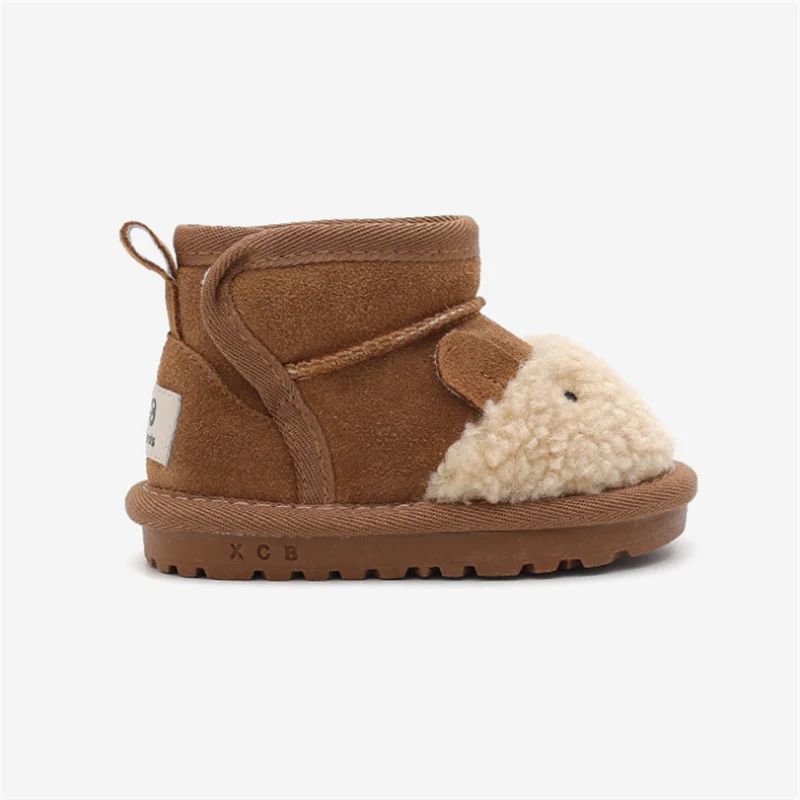 CuddlePaws™ – Warme Enkellaarsjes met Poppetje – Comfortabele Baby Schoenen