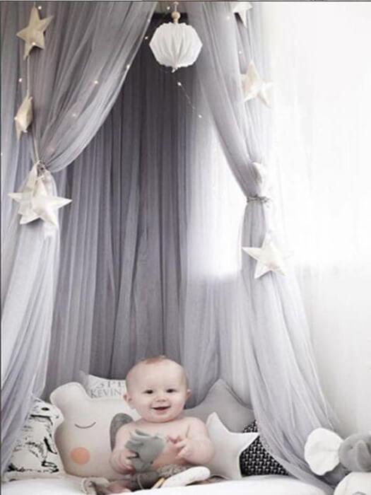 DreamDome™ – Ronde Hemel voor Babybed – Sfeervolle Beddecoratie