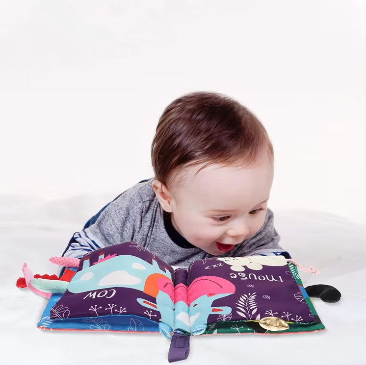SensiLivre™ – Montessori Stoffen Boek voor Baby’s – Zachte Sensorische Ontwikkeling