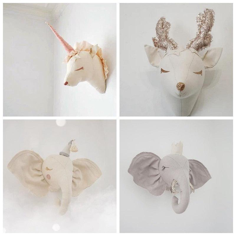Wall Animals - Zachte Dierenwanddecoratie - Kinderkamer decoratie