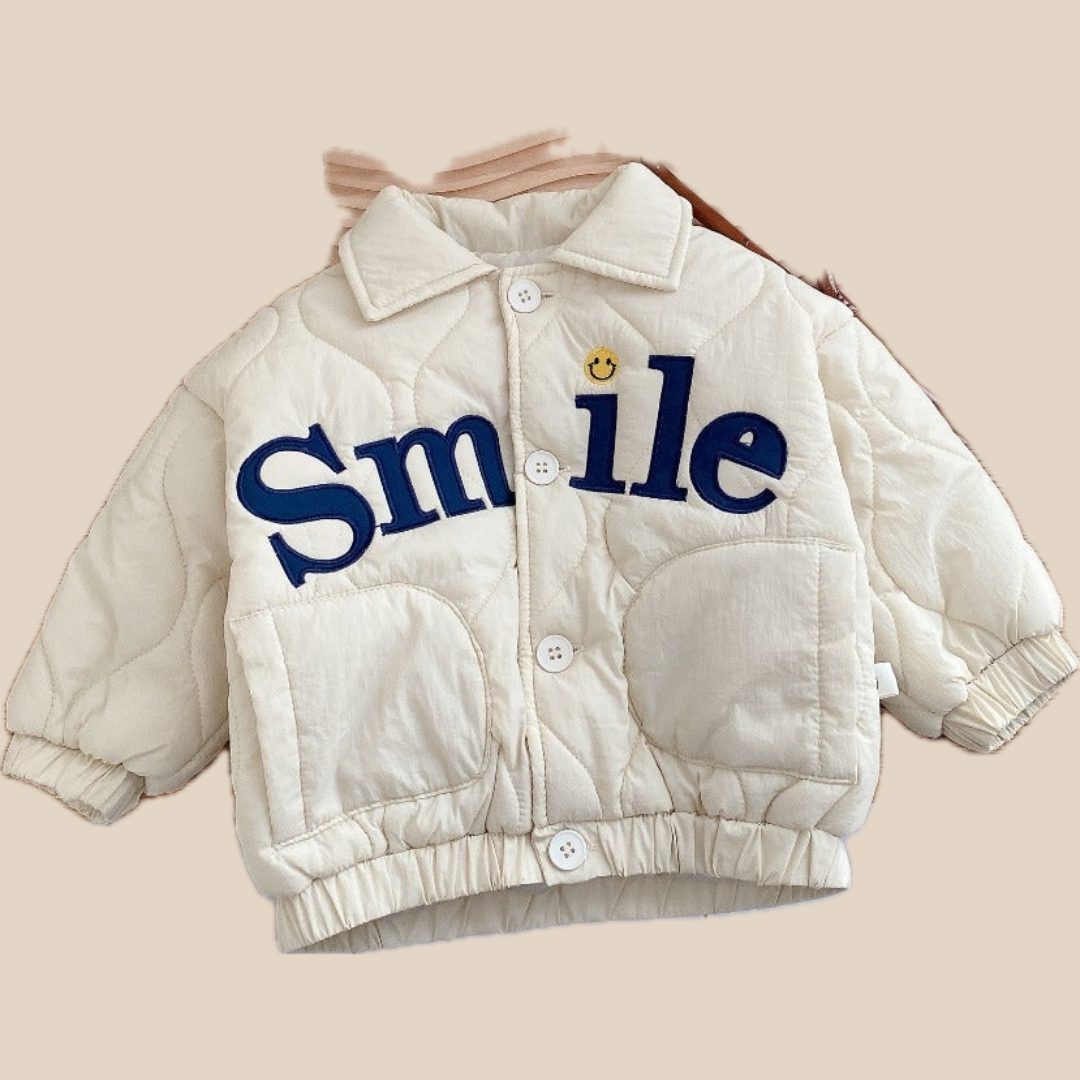 HappyHug™ – Warme Jas met Smile Detail – Uniseks Kinderjas