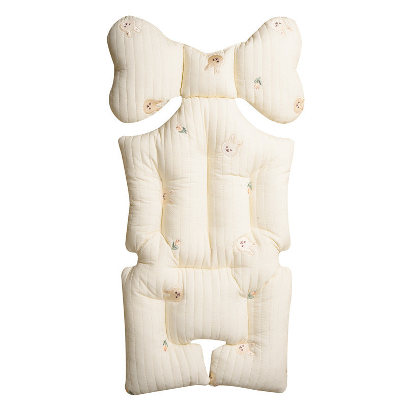 SoftNest™ – Katoenen Kinderwagenkussen van Mousseline – Comfortabel & Ademend
