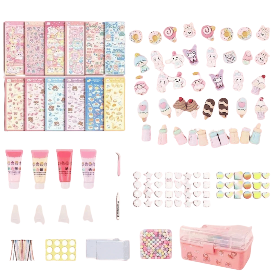 StickerWonder™ – Creatieve 3D Stickerset met Parelaccessoires – Magisch Knutselplezier