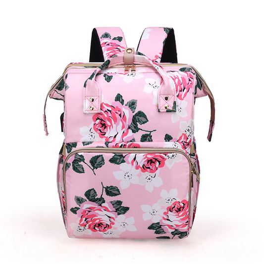 FloraGuard™ – Opvouwbare Mama Tas met Muskietennet – Stijlvolle Praktische Luiertas