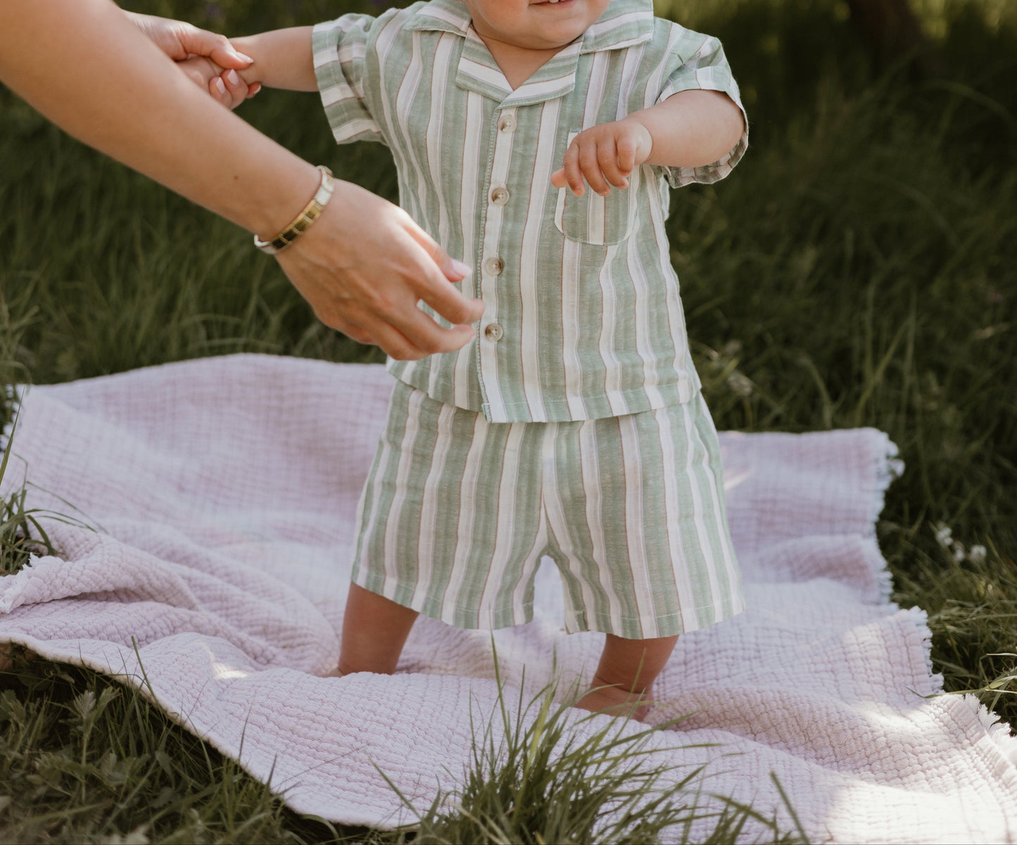 LinoBreeze™ – Zacht Gestreept Setje van Katoen – Baby Zomer Outfit