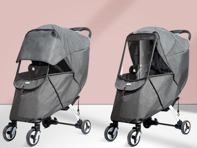 WeatherGuard™ – Universele Kinderwagen Regencover – Wind- en Weerbestendige Bescherming