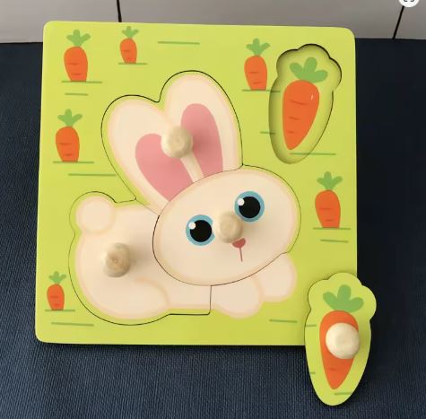 HoutLern™ – Montessori Houten Puzzel – Educatief Speelgoed voor Peuters van 1–3 Jaar