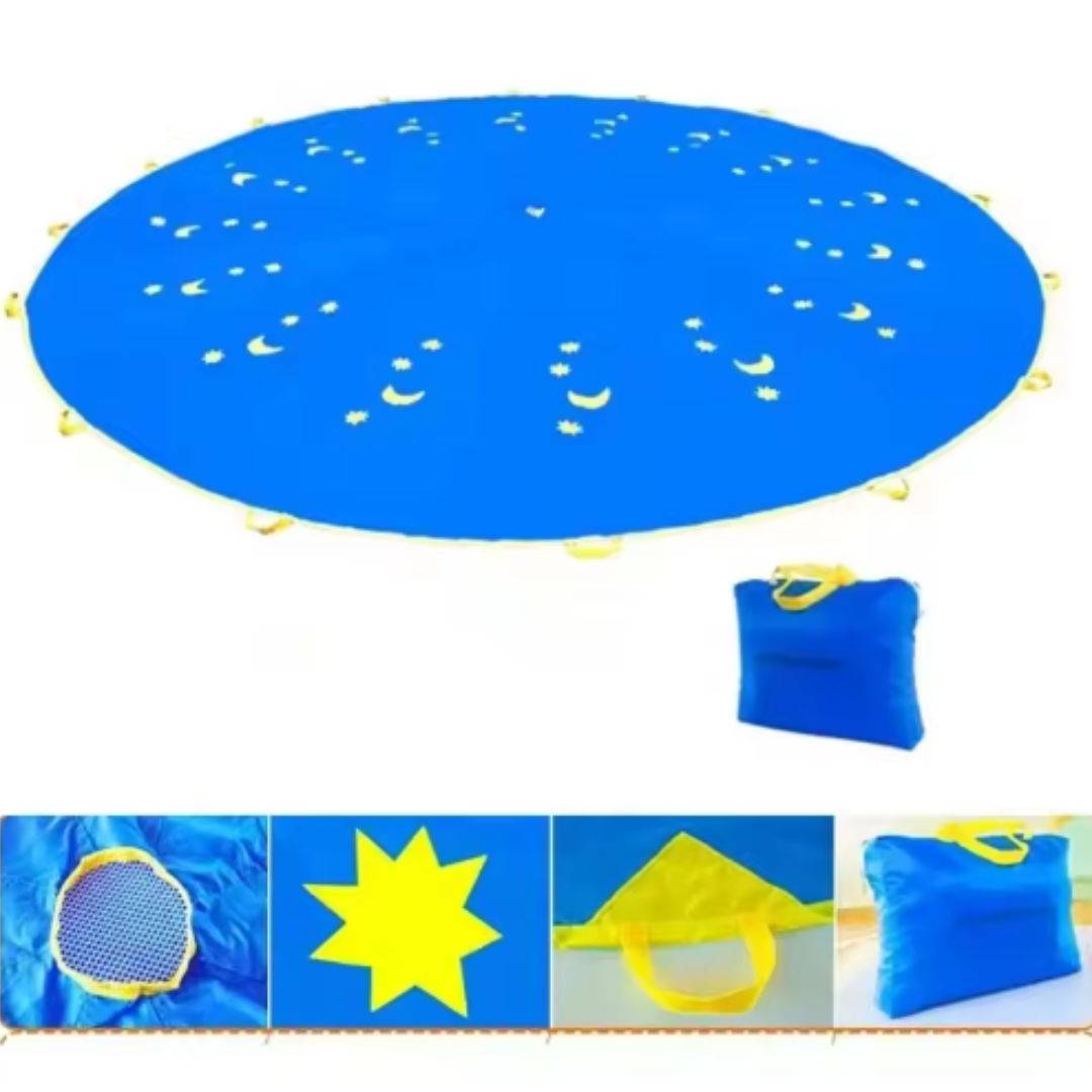 TeamWave™ – Rond Speel- en Bewegingsdoek – Kindvriendelijk Groepsspel Accessoire