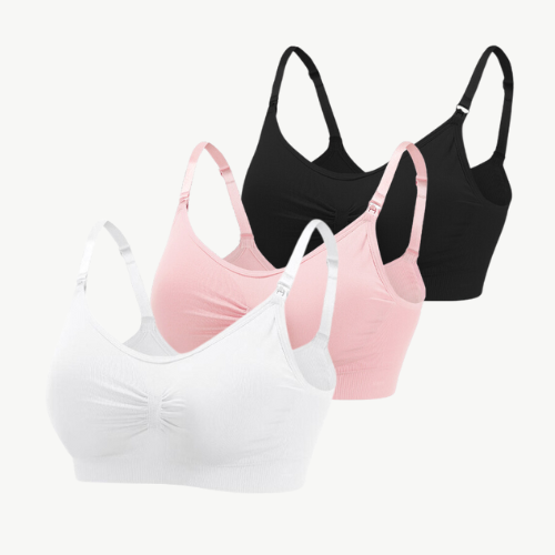 MamaNest™ – Naadloze Voedingsbeha 3-Pack – Comfort voor Moeders