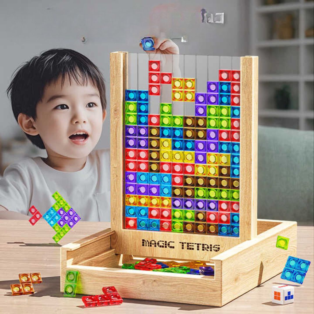 WoodLogic™ – Duurzaam Houten Puzzelbord – Educatief Familiebordspel
