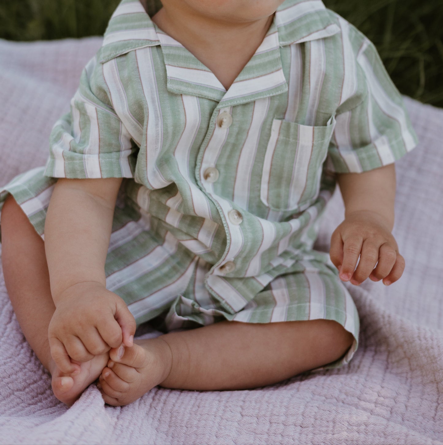 LinoBreeze™ – Zacht Gestreept Setje van Katoen – Baby Zomer Outfit