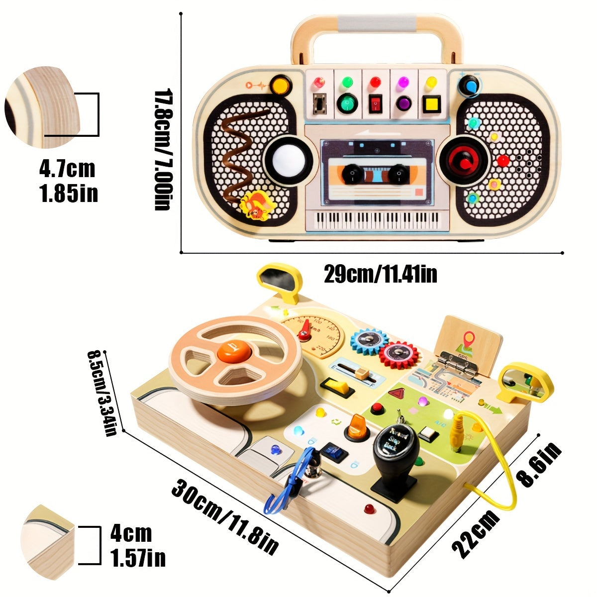 PlayGlow™ – Interactieve Houten Activiteitentafel – Educatief & Sensorisch Speelplezier