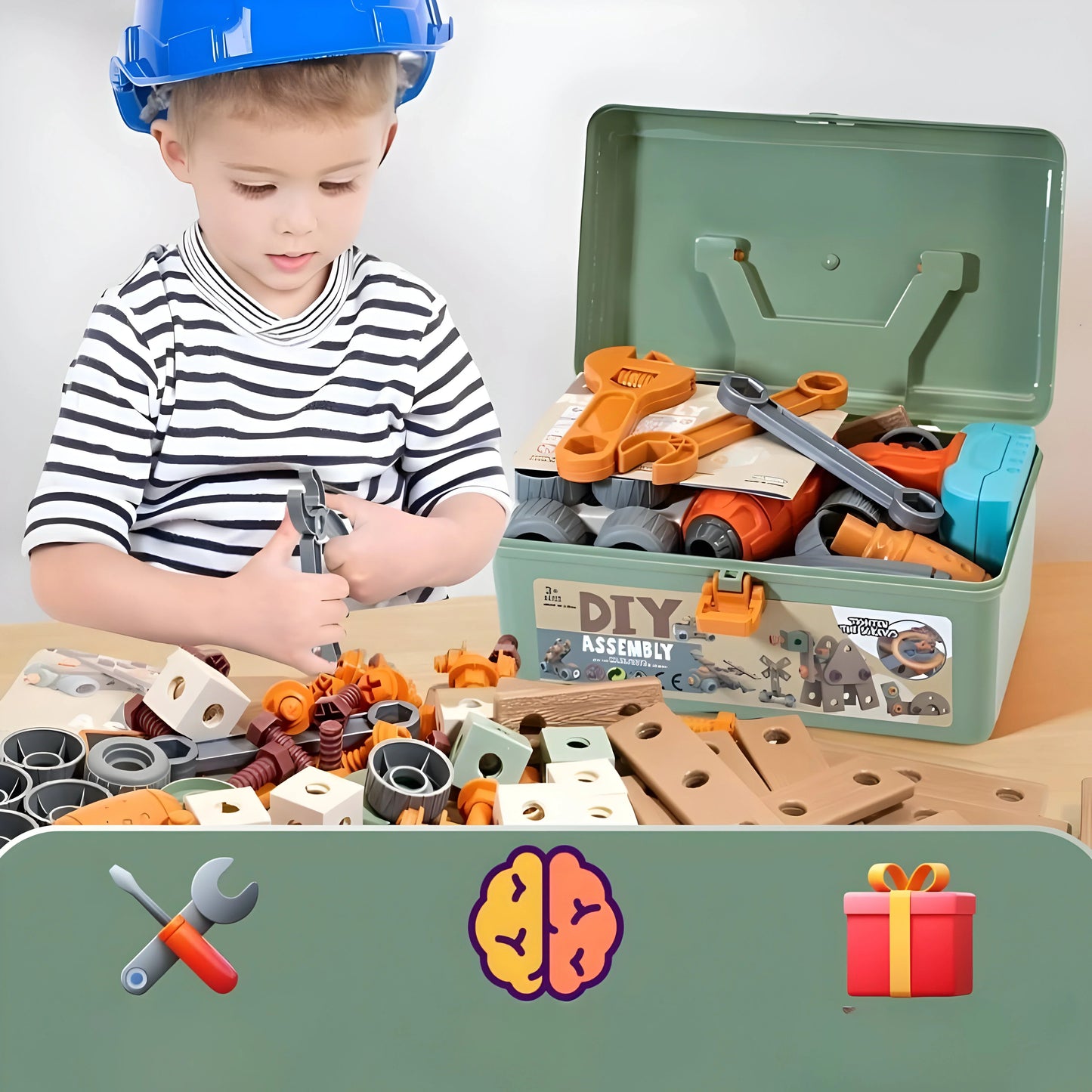InventorCase™ – Creatieve Bouwset met Gereedschap – Constructie Speelset