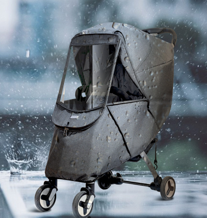 WeatherGuard™ – Universele Kinderwagen Regencover – Wind- en Weerbestendige Bescherming