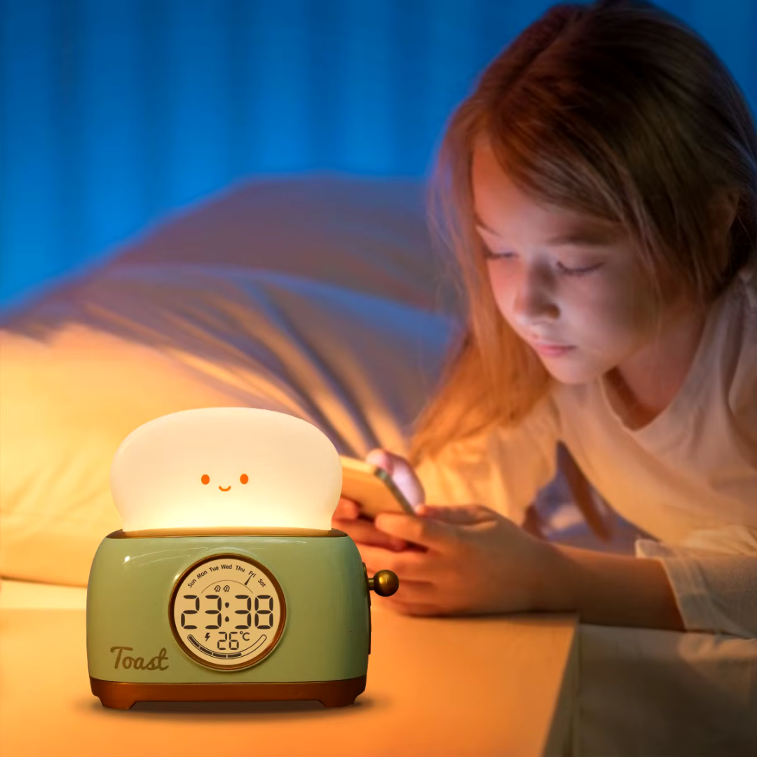 DreamGlow™ – Kinderwekker met Nachtlampje – Rust & Routine