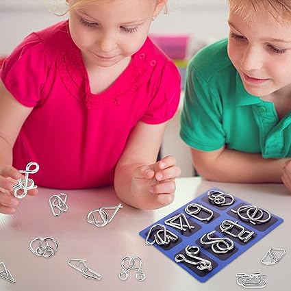 LogicLinks™ – Breinbrekende Kinderspellen – Educatieve Metaal Puzzels