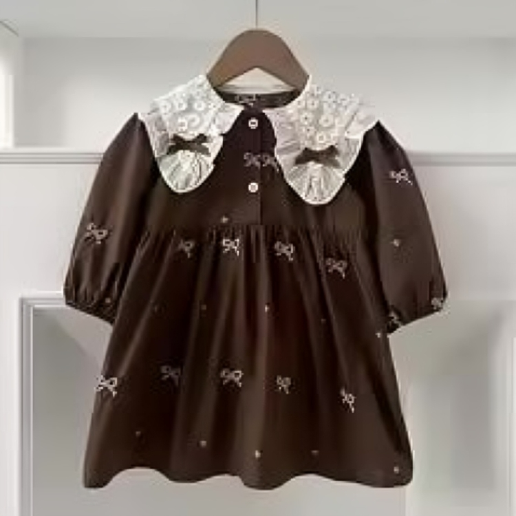 LaceHarvest™ – Vintage Set met Kanten Kraag – Baby en Peuter Outfit