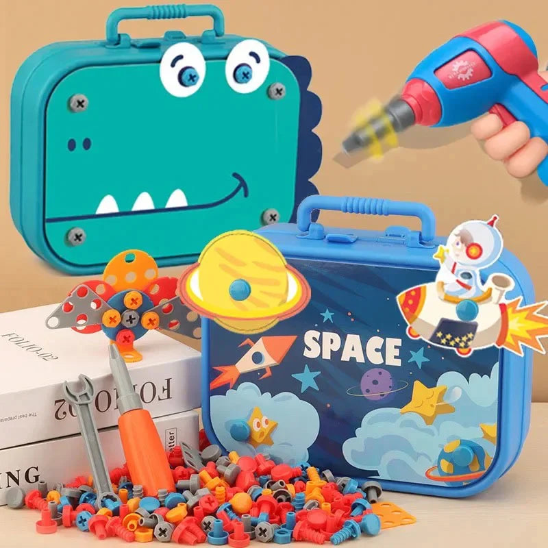 BricoKids™: Draagbare Knutselkoffer voor Kinderen - Montessori Speelgoed