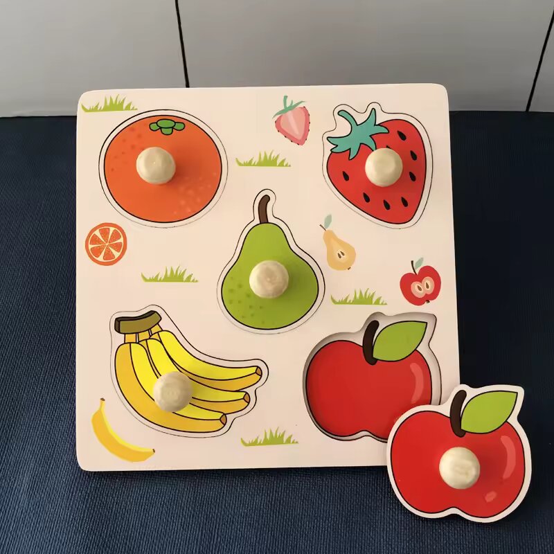 HoutLern™ – Montessori Houten Puzzel – Educatief Speelgoed voor Peuters van 1–3 Jaar