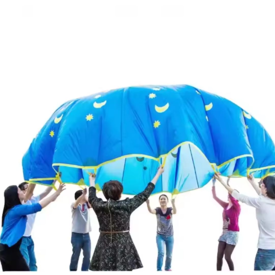 TeamWave™ – Rond Speel- en Bewegingsdoek – Kindvriendelijk Groepsspel Accessoire