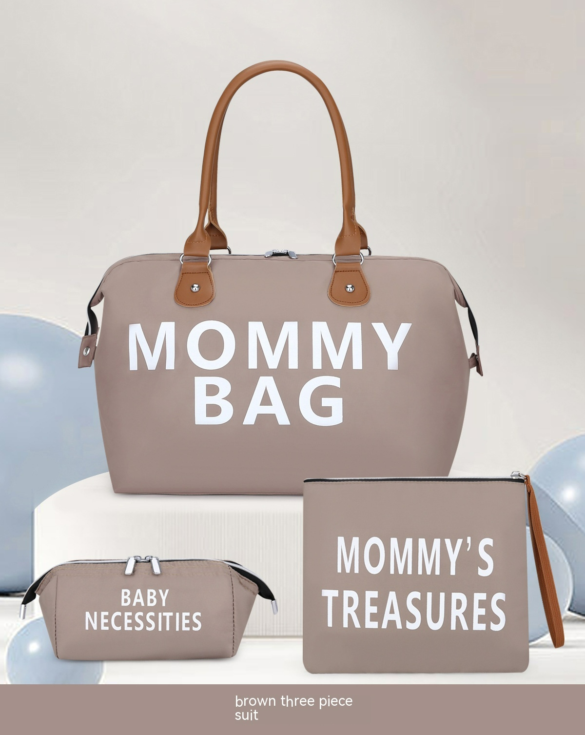 MomEase™ – 3-Delige Mama Tas Set – Stijlvolle Complete Luiertas Oplossing