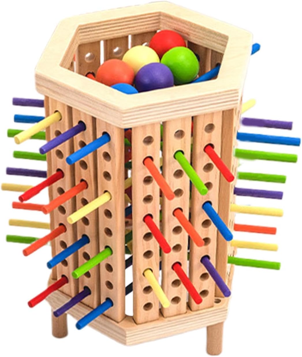 KleurToren™ – Montessori Kleuren- Vormenspel – Educatief Houten Speelgoed