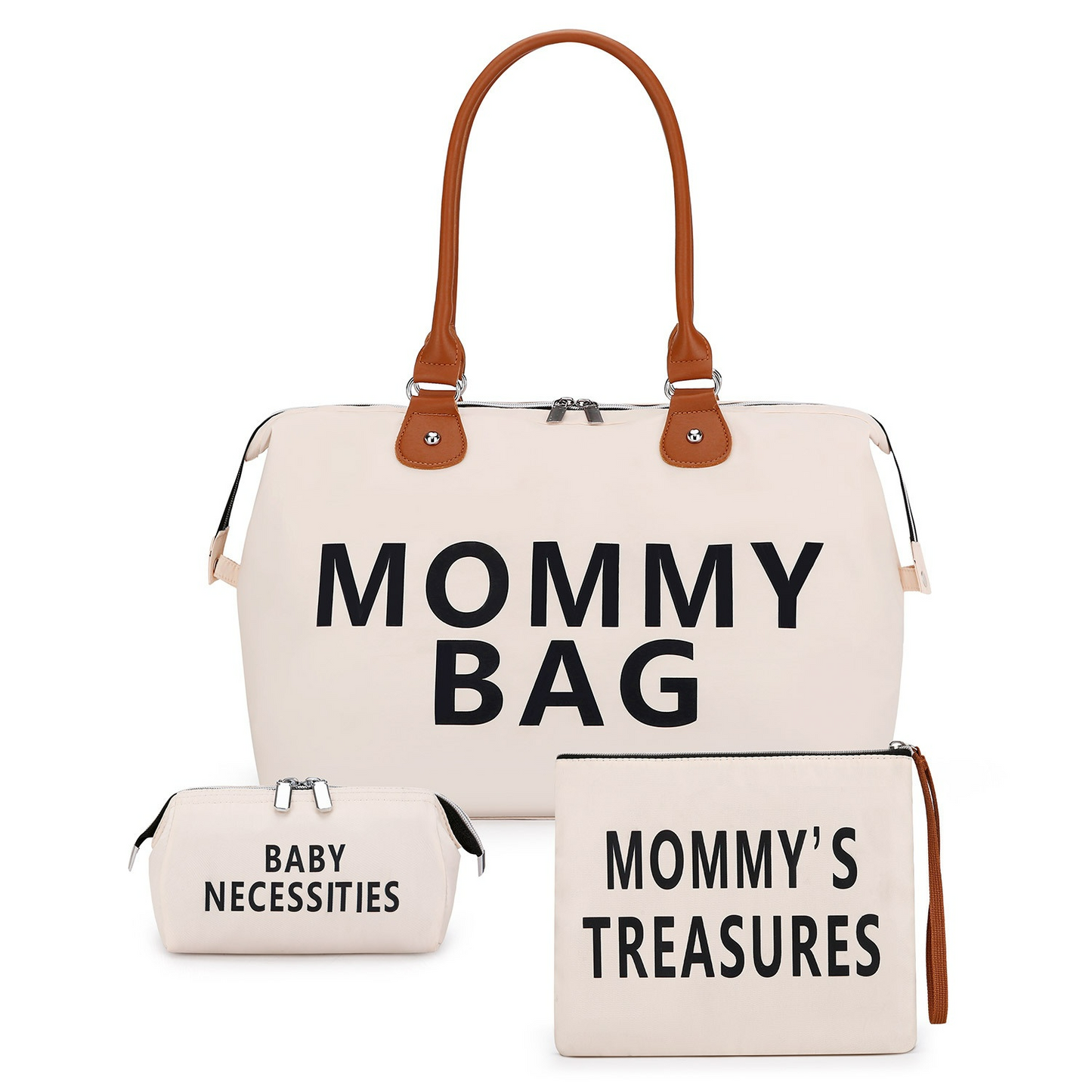 MomEase™ – 3-Delige Mama Tas Set – Stijlvolle Complete Luiertas Oplossing
