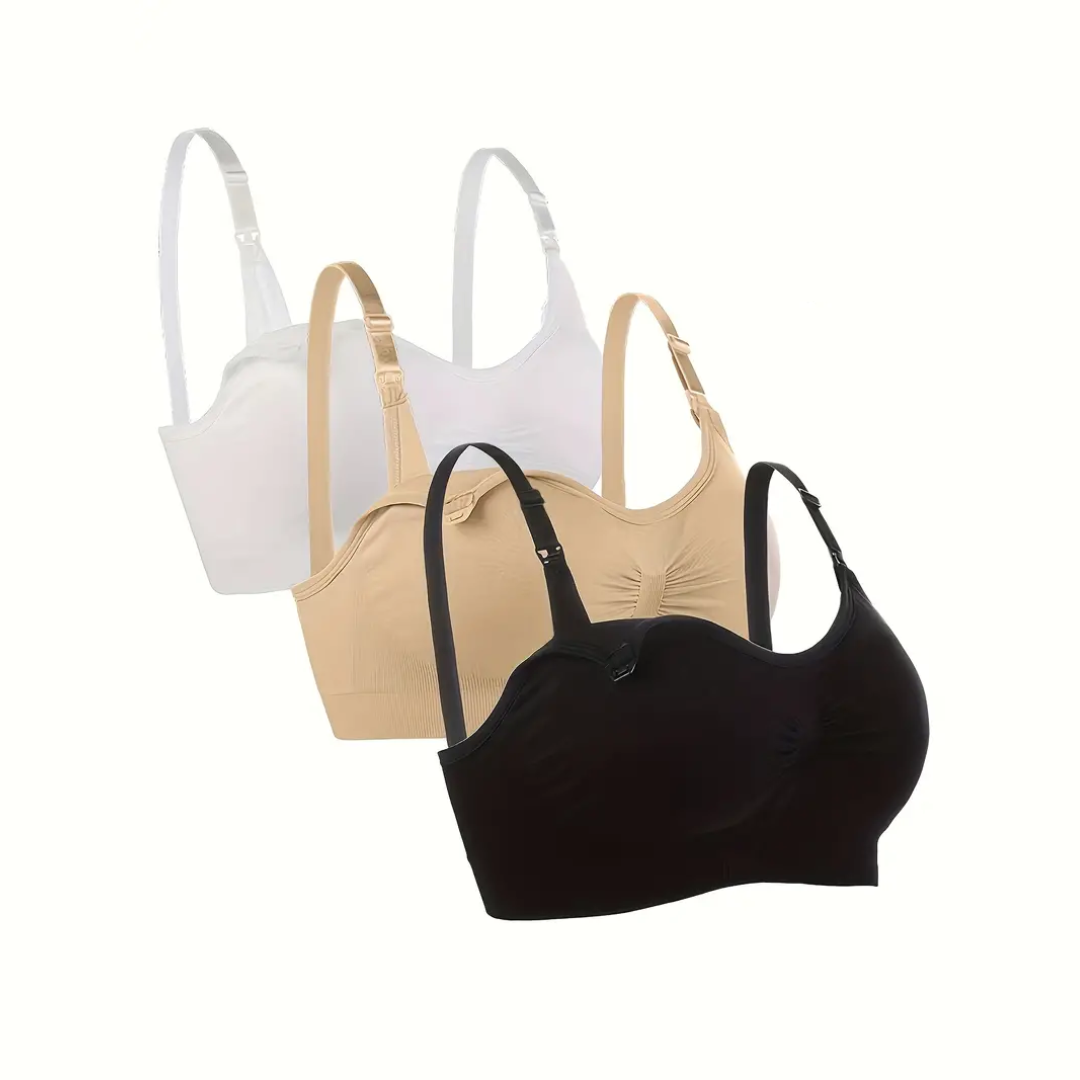 MamaNest™ – Naadloze Voedingsbeha 3-Pack – Comfort voor Moeders