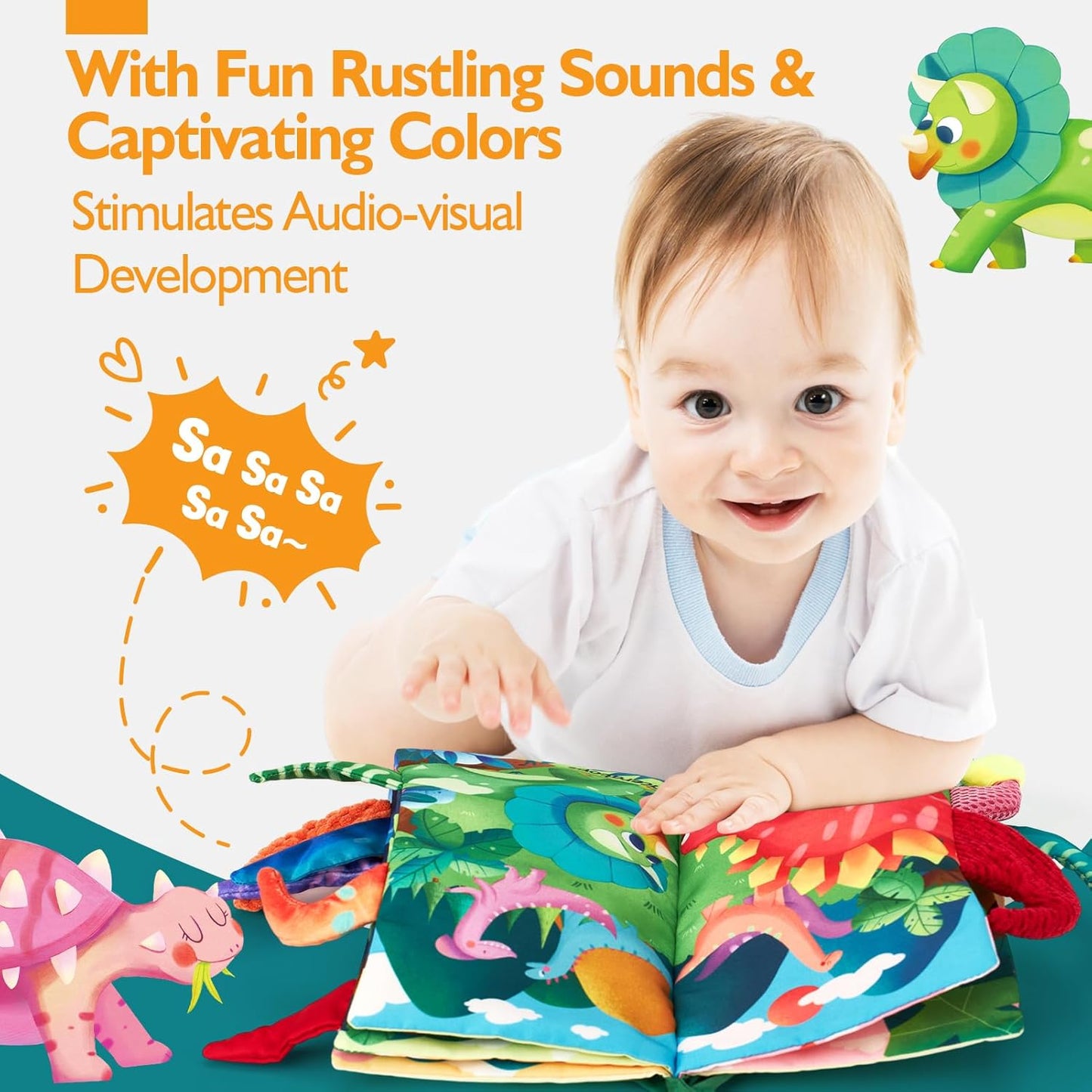SensiTale™ – Montessori Voelboek met Hoog Contrast – Sensorisch Babyboekje