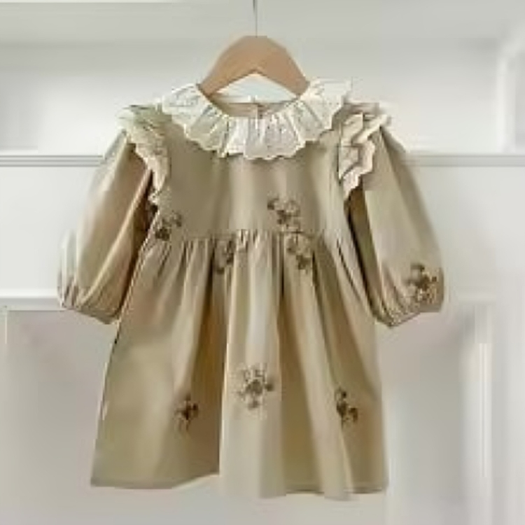 LaceHarvest™ – Vintage Set met Kanten Kraag – Baby en Peuter Outfit