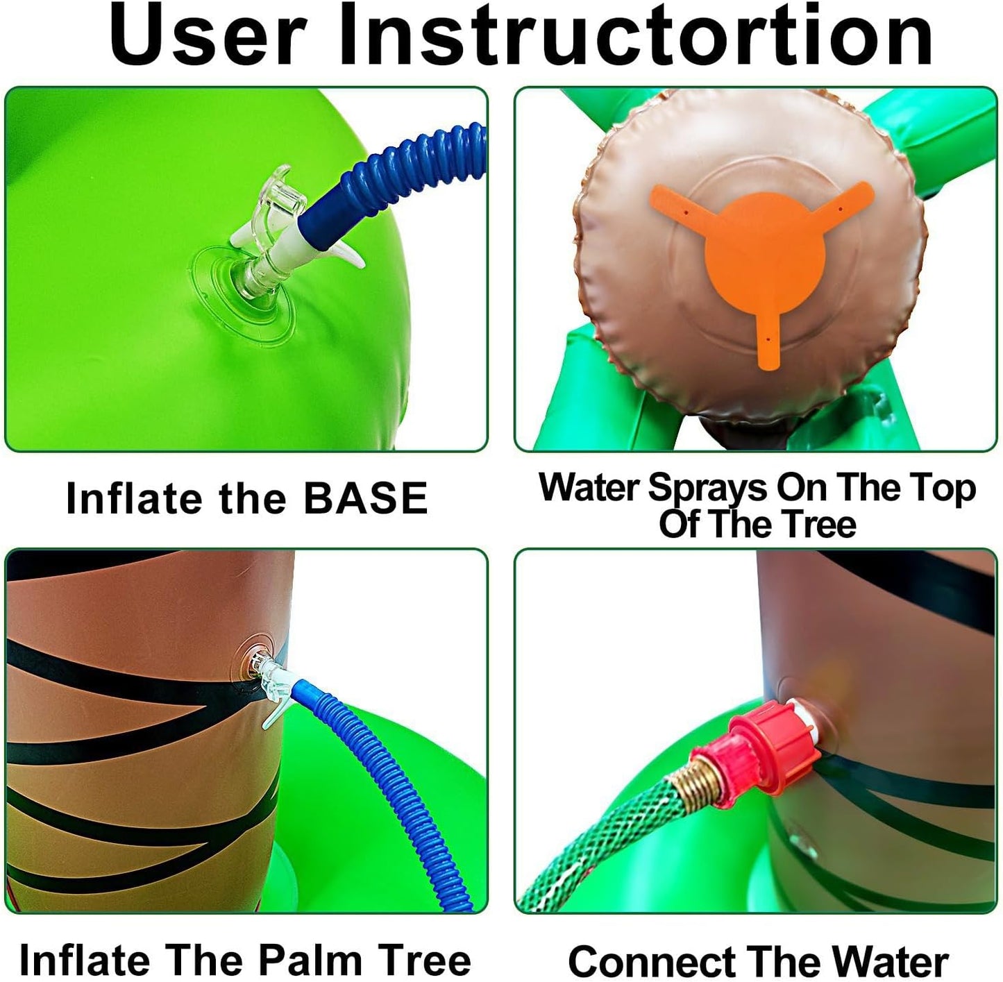 SplashPalm™ – Tropische Waterpret in de Tuin – Opblaasbare Palmboom Sproeier