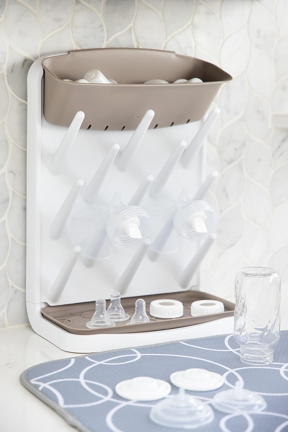 BottleBloom™ – Verticaal Flessenrek met Accessoirehouder – Ruimtebesparende Droogoplossing