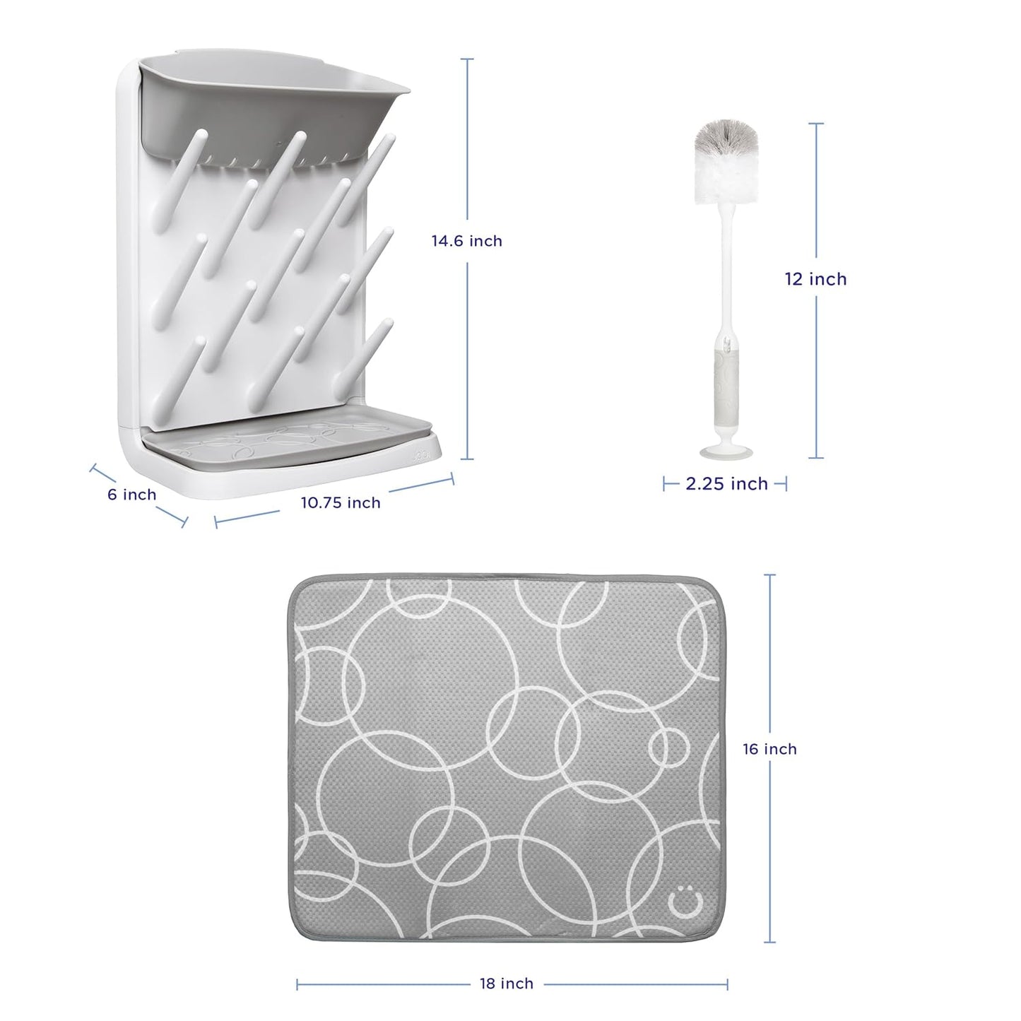 BottleBloom™ – Verticaal Flessenrek met Accessoirehouder – Ruimtebesparende Droogoplossing