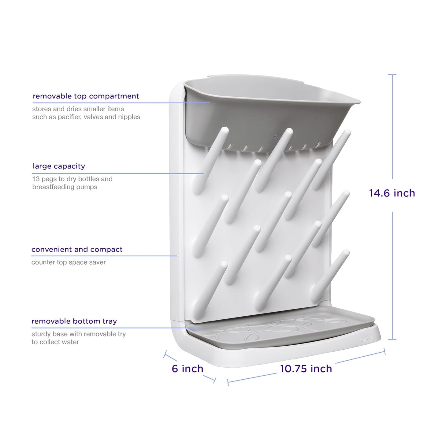 BottleBloom™ – Verticaal Flessenrek met Accessoirehouder – Ruimtebesparende Droogoplossing
