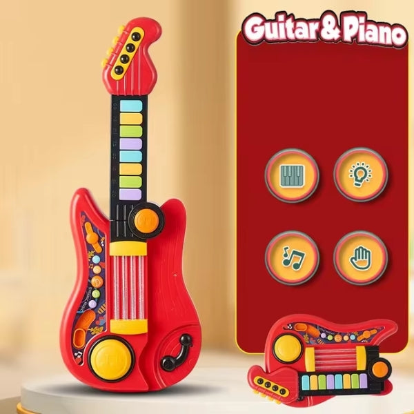 StrumStar™ – Interactieve Gitaar & Piano – Muzikaal Speelplezier voor Peuters