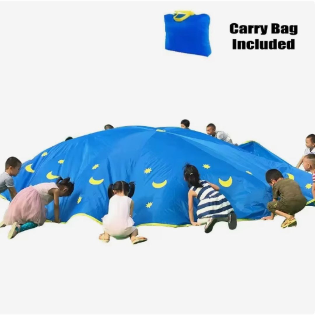 TeamWave™ – Rond Speel- en Bewegingsdoek – Kindvriendelijk Groepsspel Accessoire