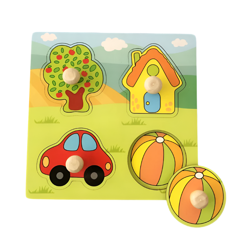 ShapeSmart™ – Educatieve Houten Puzzel – Kleuren & Vormen Ontdekspel