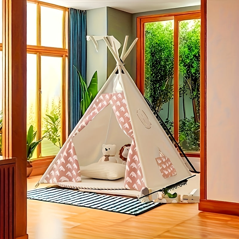 CosyCamp™ – Speelse Kinder Tipi Tent – Comfortabel Binnen & Buiten Plezier